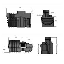 Olie - en benzine afscheider zonder bypass PSDC 10 DN160 