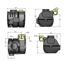 Olie - en benzine afscheider met bypass PSDC 30 DN400 BYPASS 