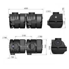 Olie - en benzine afscheider zonder bypass PSDC 65 DN315 