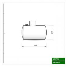 Dubbelwandige mazouttank UG 1500 ondergronds