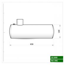 Dubbelwandige mazouttank UG 5000 ondergronds