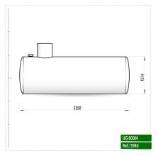 Dubbelwandige mazouttank UG 8000 ondergronds